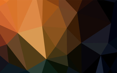 Dark Orange vector polygonal background.