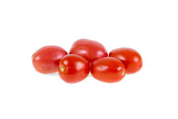 a lot of tomatoes ripe cutout on a white background
