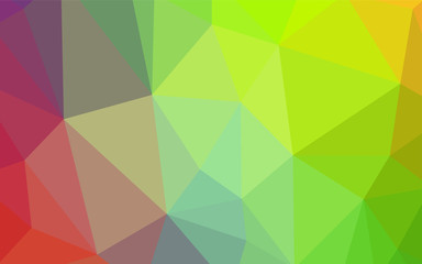 Dark Red, Yellow vector polygon abstract background.