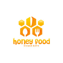 Honey Food logo designs concept vector, Sweet Honey logo template vector