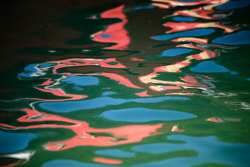 abstract composition with water reflexions