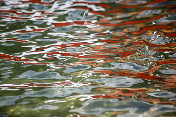 abstract composition with water reflexions