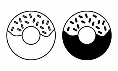 Black and white donuts