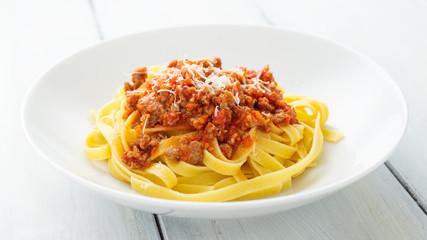 Tagliatelle with bolognese sauce