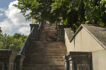 Beautiful stairs up.