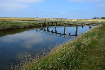 Holzbrücke Hallig Hooge