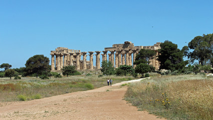 Fototapeta na wymiar Sicile, site du temple de Selinunte