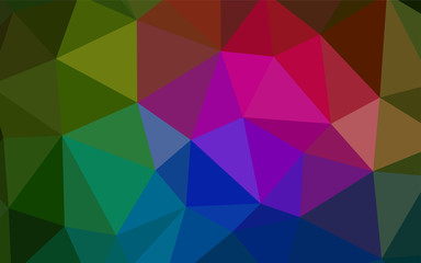 Dark Pink, Green vector polygon abstract backdrop.