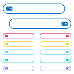 Chip card icons in rounded color menu buttons