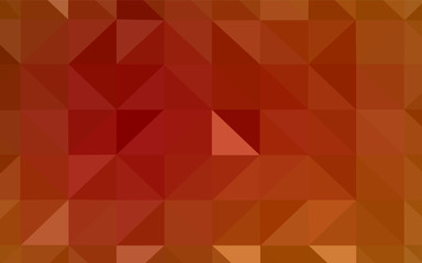 Dark Red vector shining triangular backdrop.