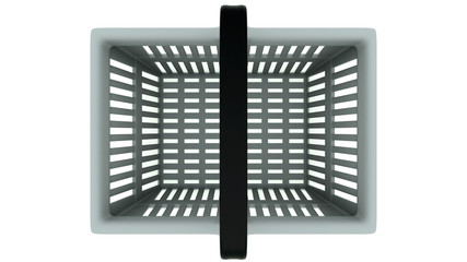 3d basket render on white background