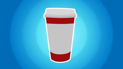 Red Coffee Cup Illustration