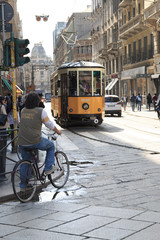 Tram in the Streets of Milan