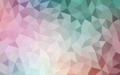 Light Green, Red vector gradient triangles texture.