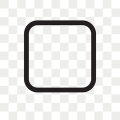 Basic square vector icon isolated on transparent background, Basic square logo design
