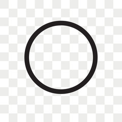 Blank circle vector icon isolated on transparent background, Blank circle logo design