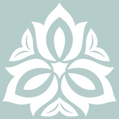 Floral Vector Abstract White Pattern