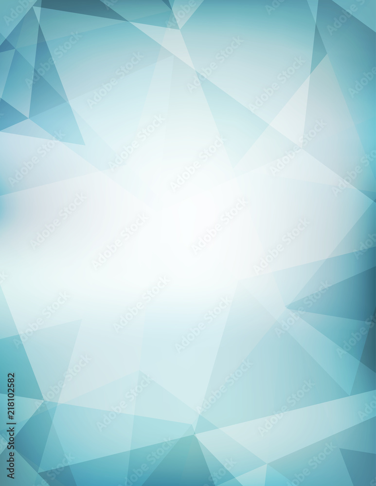 Poster vertical teal faded pattern with triangles