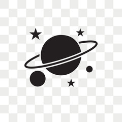 Planet Saturn vector icon isolated on transparent background, Planet Saturn logo design © vectorstockcompany