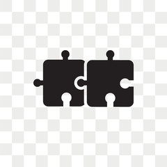 Puzzle piece vector icon isolated on transparent background, Puzzle piece logo design