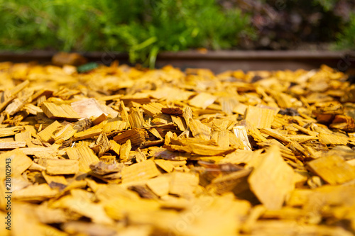 Decorative Bark Mulch Mulching With A Flower Bed Wood Decorative Bark Mulch Mulching With A Flower Bed Wood Chips Natural