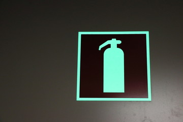 fire extinguisher warning with glow in the dark 