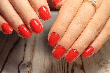 beautiful red manicure