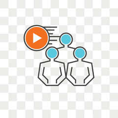 Group vector icon isolated on transparent background, Group logo design