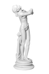 statue woman on a white background