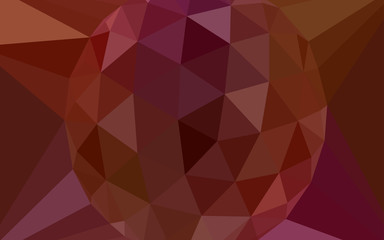 Fototapeta premium Dark Red vector polygon abstract layout with a gem in a centre.
