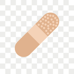 Band aid vector icon isolated on transparent background, Band aid logo design