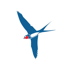 Swallow icon. Flat illustration of swallow vector icon for web