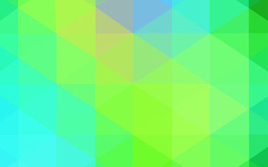 Fototapeta na wymiar Light Blue, Green vector blurry triangle pattern.