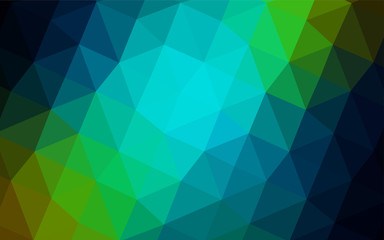 Dark Blue, Yellow vector triangle mosaic template.