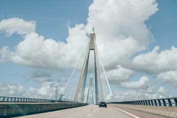  Oresund bridge connecting Denmark and Sweden