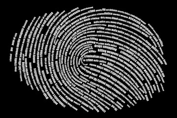 Words in the form of a fingerprint