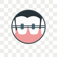 Braces vector icon isolated on transparent background, Braces logo design