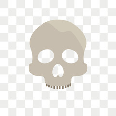 Skull vector icon isolated on transparent background, Skull logo design
