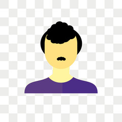 Man vector icon isolated on transparent background, Man logo design