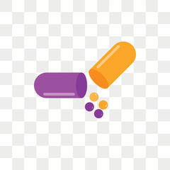 Antibiotic vector icon isolated on transparent background, Antibiotic logo design