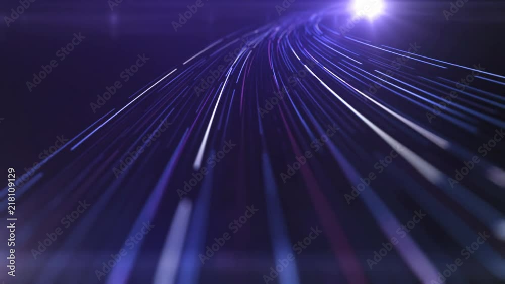 Aufkleber computer generated digital blue light streaks. abstract 3d rendering motion background. 4k, ultra hd
