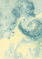 Turquoise watercolor background with interesting pattern. This imitation of the natural stone