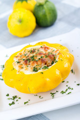 cheesy stuffed pattypan squash