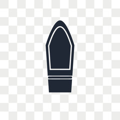 Coffin vector icon isolated on transparent background, Coffin logo design