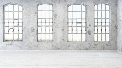 Four windows with small rectangular frames