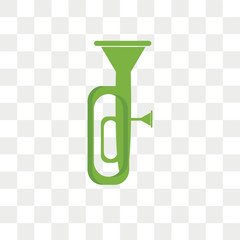 Tuba vector icon isolated on transparent background, Tuba logo design