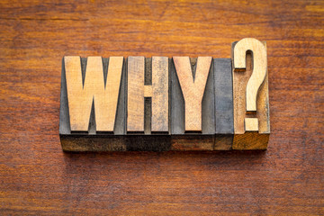why question in vintage wood type
