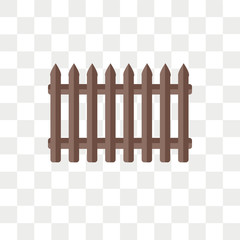 Fence vector icon isolated on transparent background, Fence logo design