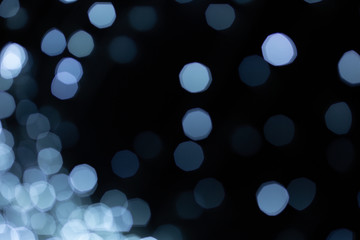 Abstract blurred bokeh background. Cold light. Copy space.