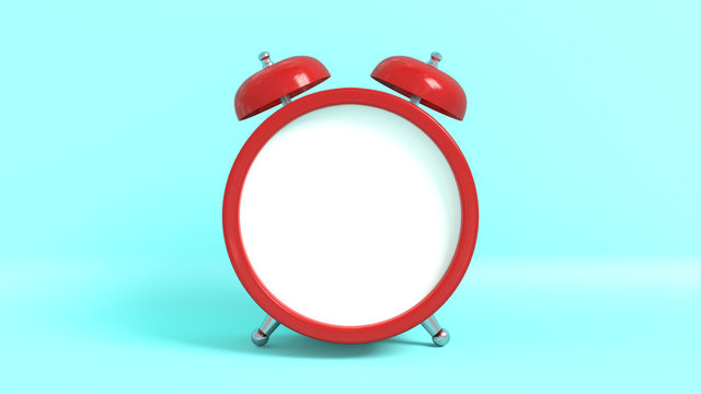 R&eacute;veille matin vintage avec un espace libre pour y ins&eacute;rer un message. Rendu 3D.
